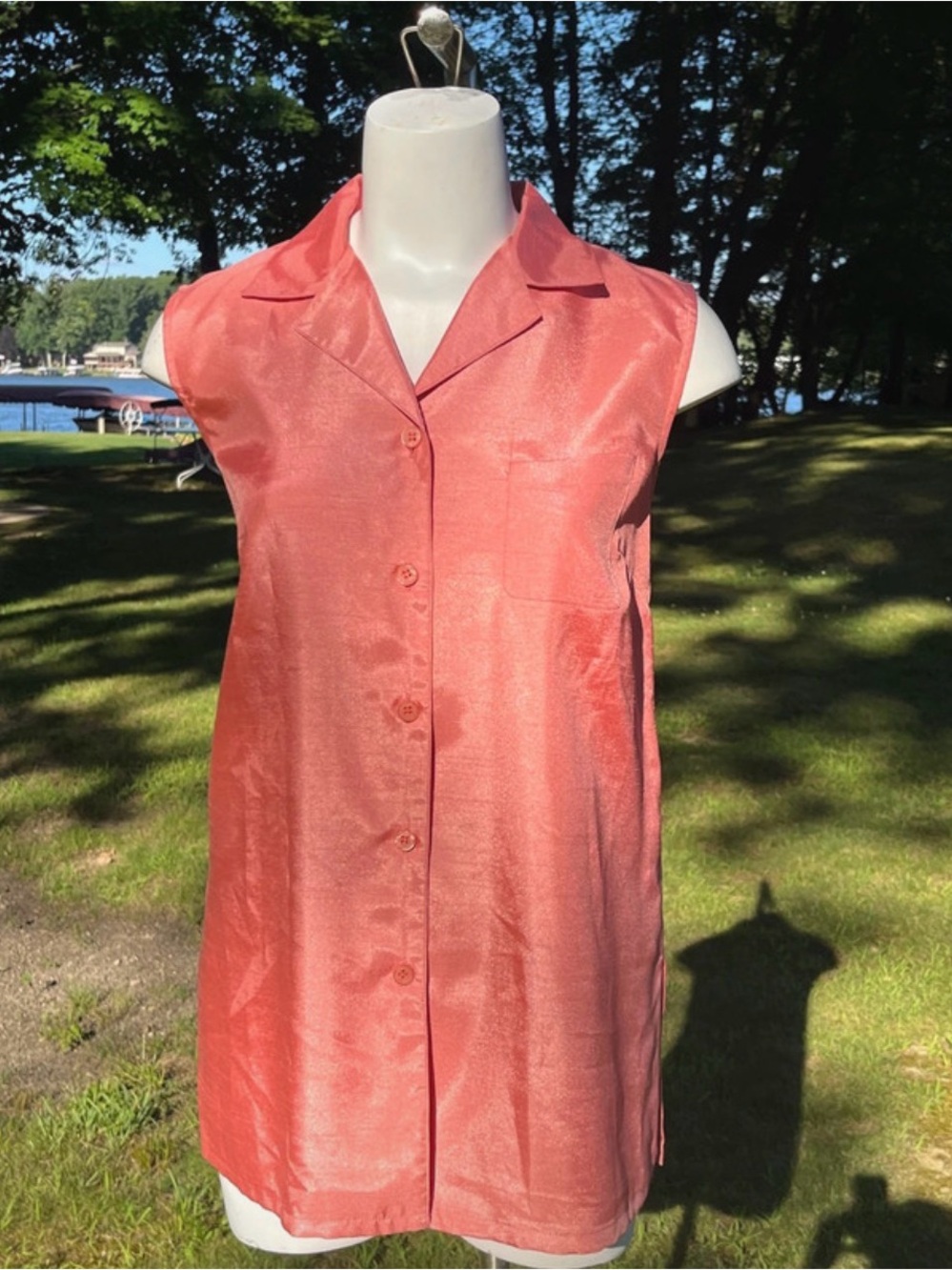 Vintage 80’s/90’s Requirements Sleeveless Button-Front Top 12